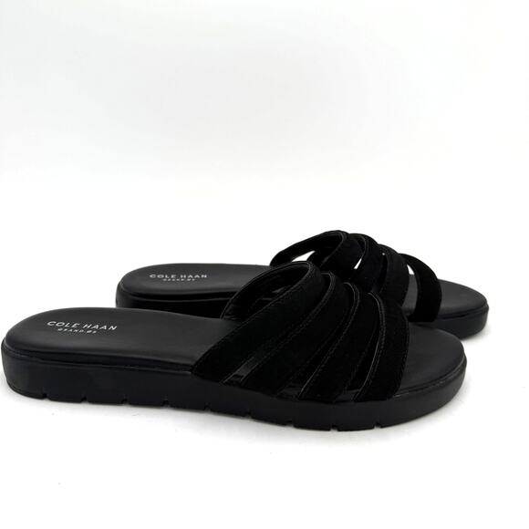 Cole Haan Zero Grand Black Multi Strap Sandals Size 10.5 - Picture 1 of 7
